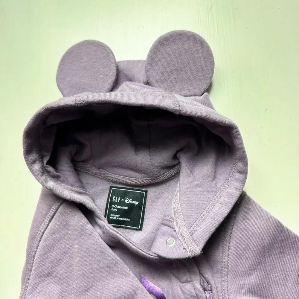 Baby Gap Kids Minnie Mouse Size Zipper Closure One Piece Sz 0-3 M New With Tags